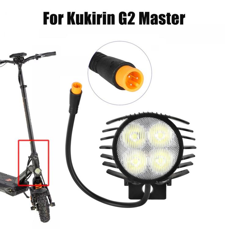 LED-ajovalo Kukirin G2 Master -mallille / Sähköskootterin valo / Etuvalo, jossa on äänimerkki