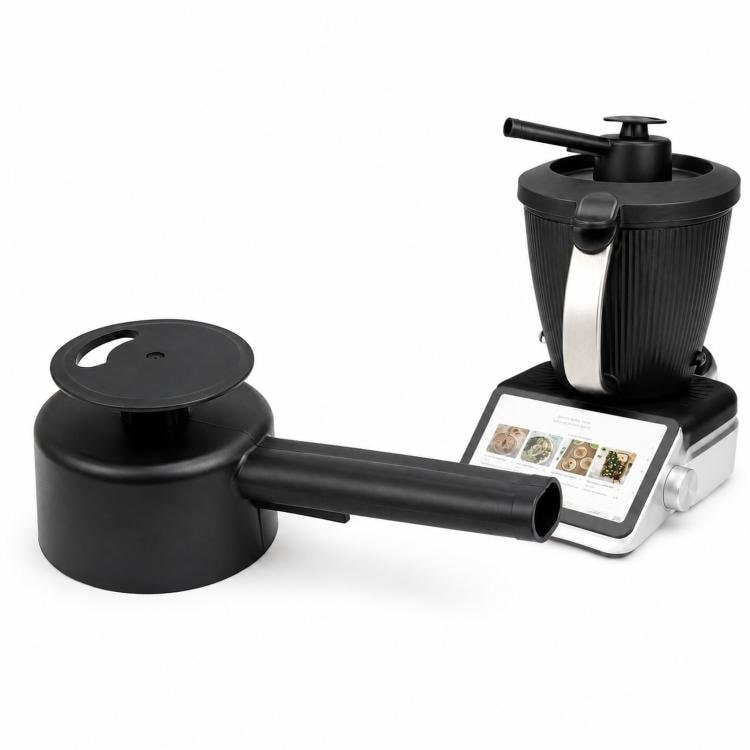 Höyrynohjain Thermomix TM7:n kotelonsuojana – Svart / Höyryn säätö / Höyrysuutin