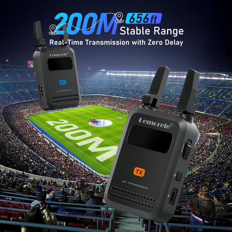 Lemorele R5000 langaton HDMI-lähetin – 1080p, 5 GHz, 200 m, HDMI Loop Out