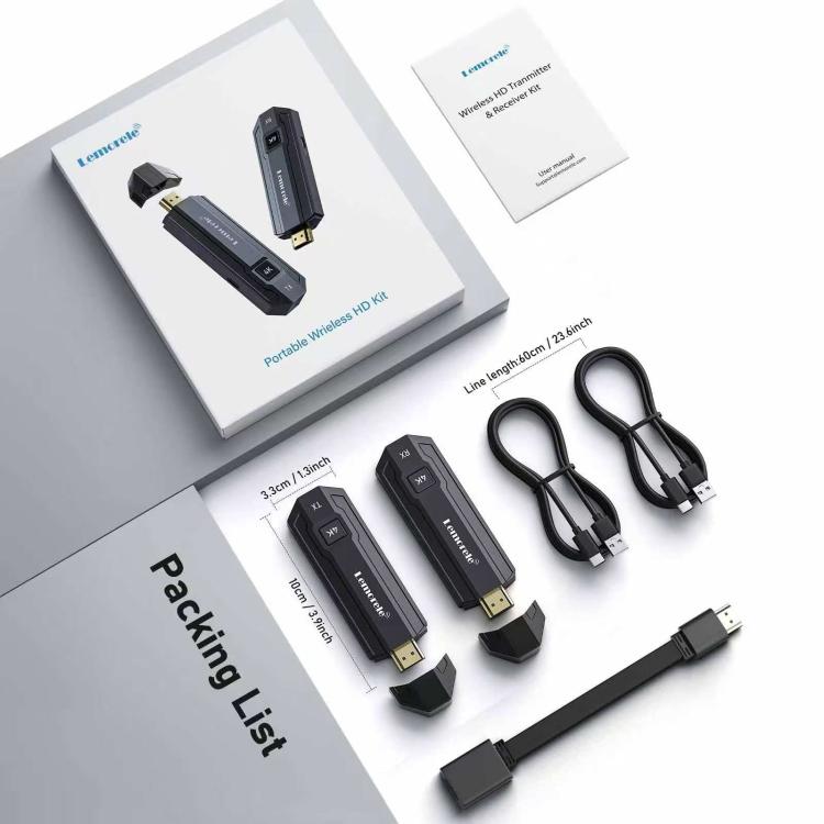 Lemorele P50 langaton HDMI-esitysjärjestelmä – 4K, 8 lähetintä ja 1 vastaanotin