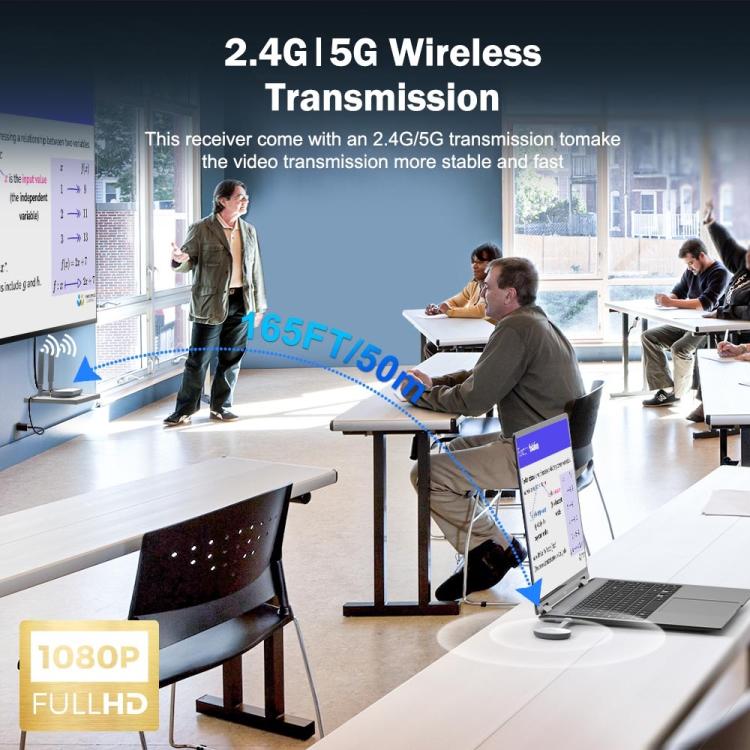 Lemorele G52R1 langaton HDMI-lähetin ja vastaanotin 1080p 5 GHz HDMI VGA 50 m