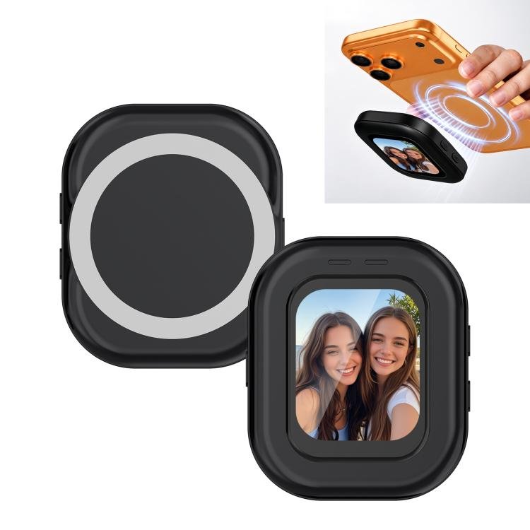 Magneettinen selfie-peili mobiilivloggaamiseen – Svart / Vloggimonitori / Selfie-näyttö matkapuhelimelle