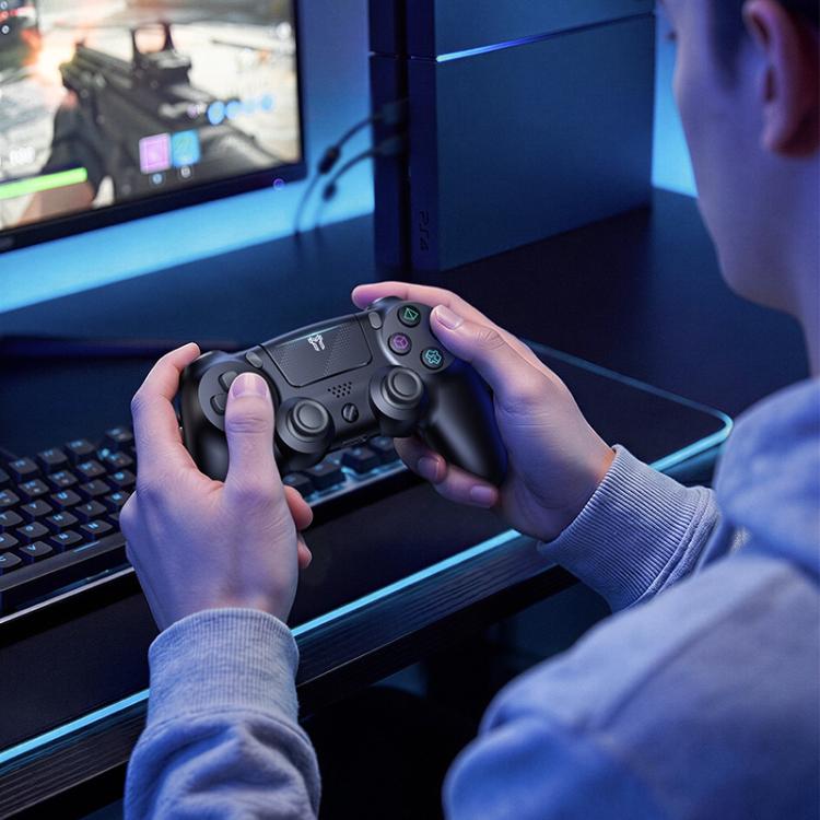 Langaton ohjain Sony PS4:lle / Bluetooth-peliohjain tärinätoiminnolla – Musta