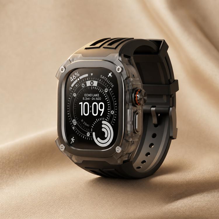 Silikoninen rannekoru metallikehyksellä Apple Watch Ultra 49 mm:lle – Svart / Rannekorut / Silikonirannekorut