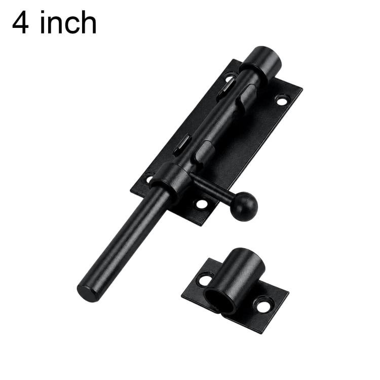 Ruostumattomasta teräksestä valmistettu lukko, 10 cm – Svart / Liukukisko / Oven salpa