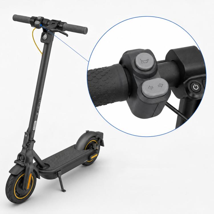 Ohjausvipu, jossa on äänimerkki ja vilkut, Segway Ninebot Max G2:lle – Svart / Ohjausmoduuli / Vipu