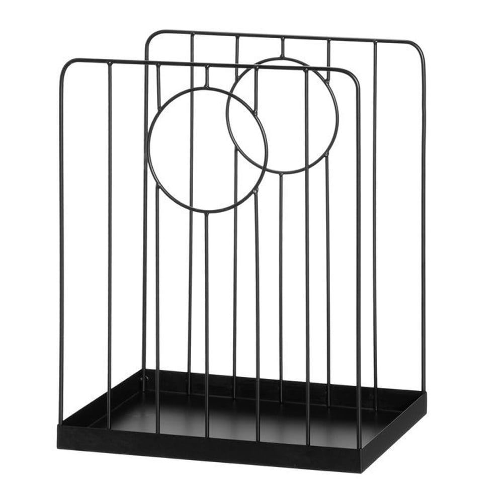 Puuteline 40x30x50 cm – Svart / Metallinen puunvarastointiteline / Puukori takalle ja avotulelle