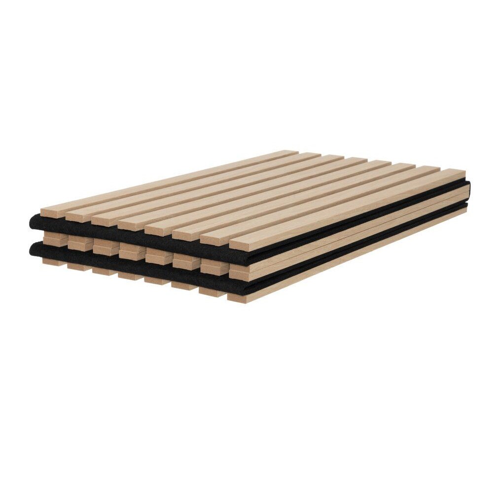 Akustinen seinäpaneeli 32 x 240 cm – Tammipuu / Akustinen paneeli / Äänenvaimentava MDF-rippipaneeli