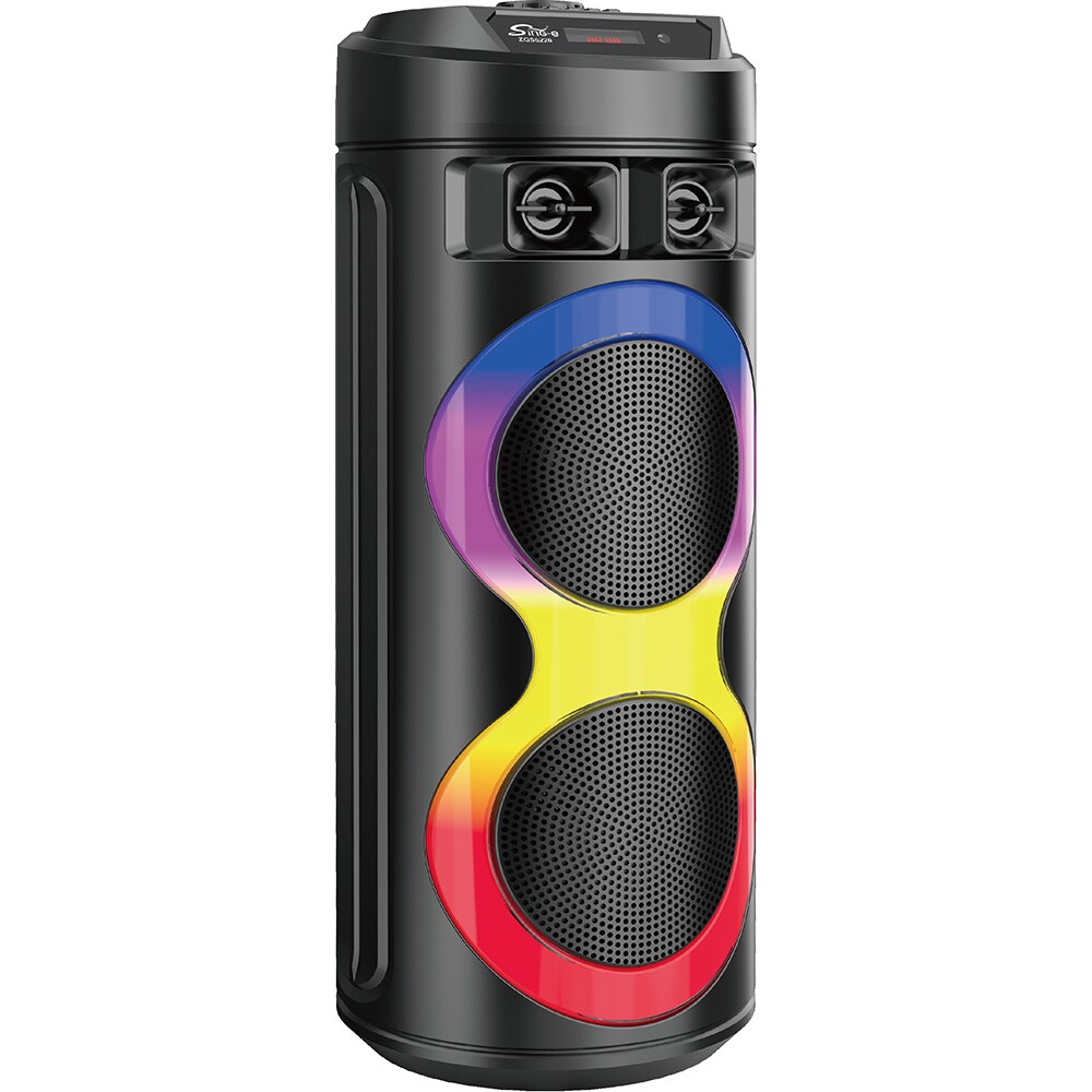 United SPK2574 Bluetooth-kaiutin 16 W / karaokekaiutin LED-valoilla ja mikrofonilla – Musta