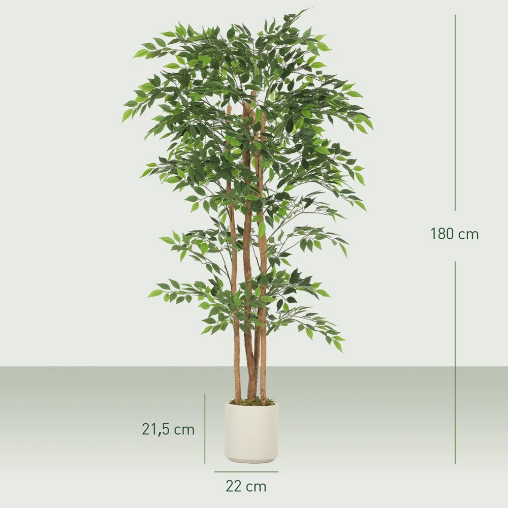 Tekobanyan 180 cm ruukussa – keinotekoinen banyanpuu aidolla puunrungolla