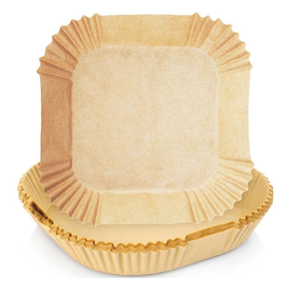 Airfryer-paperi, neliönmuotoinen 20x20 cm – 50 kpl:n pakkaus / Leivontapaperi airfryerille ja kuumailmapuhallusfritöösille