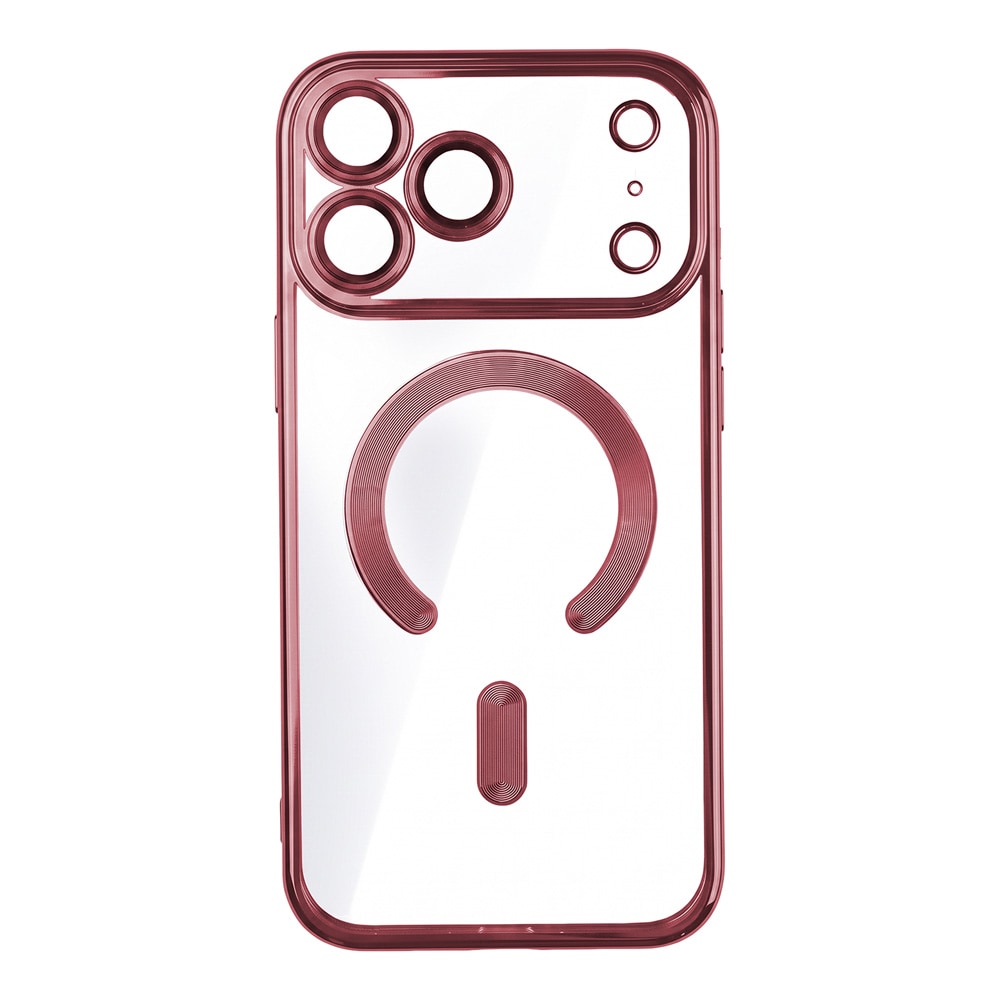 Color Chrome Mag -suojakotelo iPhone 17 Pro / 18 Pro - Tummankirsikka / MagSafe-suojakotelo / TPU-suojakotelo