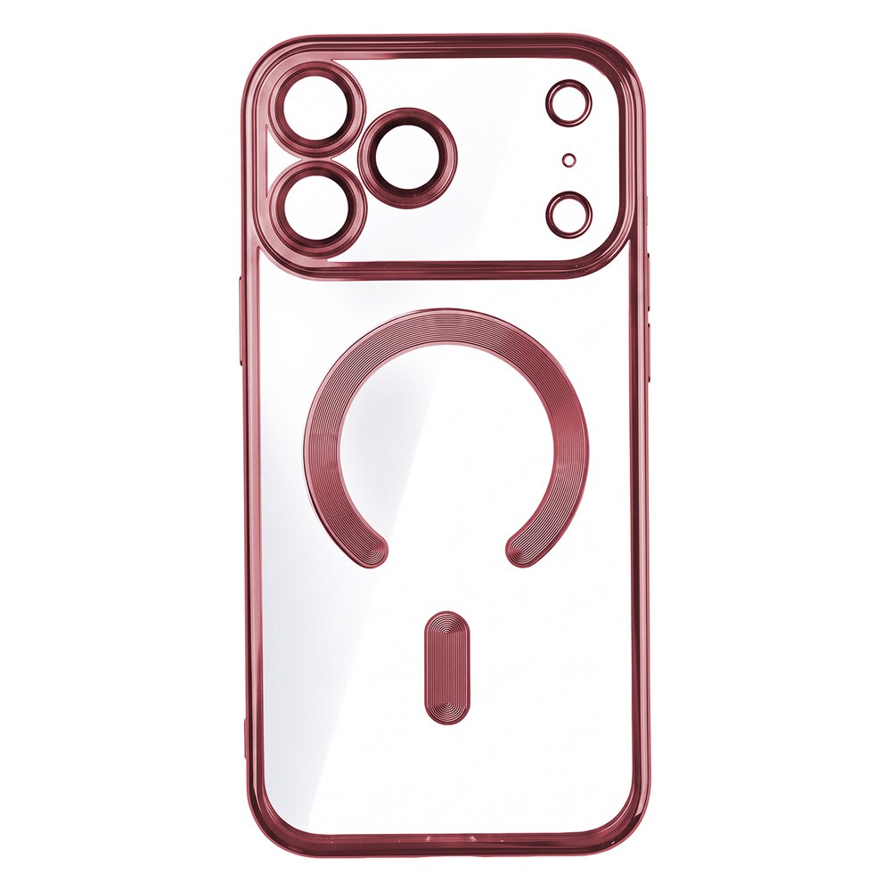 Color Chrome Mag -suojakuori iPhone 17–18 Pro Maxille – Tumma kirsikka – Suojakuori – TPU-kotelo
