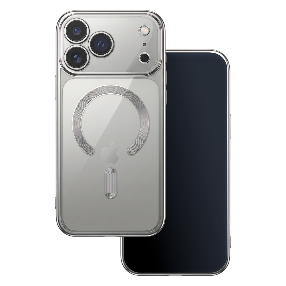 Color Chrome Mag -suojakotelo iPhone 17–18 Pro Maxille – Hopea – Mag-suojakotelo – TPU-kotelo