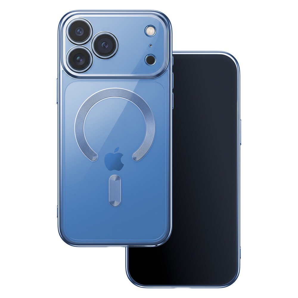 Color Chrome Mag -suojakuori iPhone 17–18 Pro Maxille – Sininen – MagSafe-suojakuori – TPU-kotelo