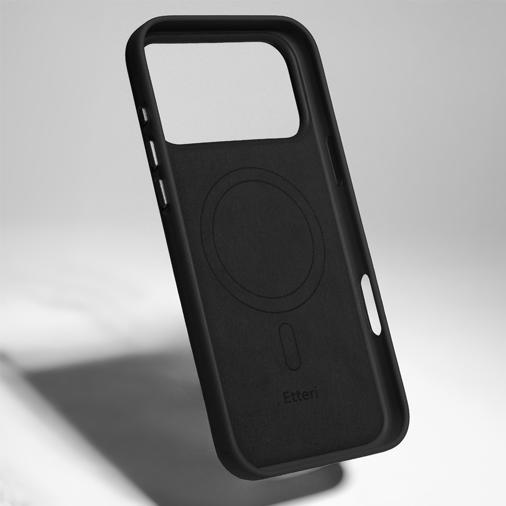 Etteri Elegant Mag -kuori iPhone 17 Pro / 18 Pro - Svart / MagSafe-kuori / 3D-kuori