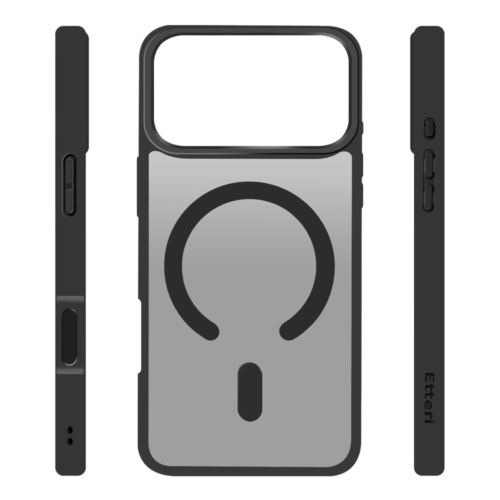 Etteri Matt -kotelo MagSafe-yhteensopivana iPhone 17 Pro / 18 Pro - Svart / Mag-kotelo / TPU-kotelo