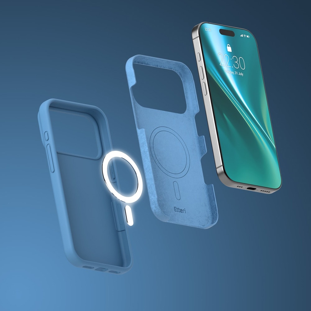Etteri Silicone MagSafe -suojakuori iPhone 17/18 Pro - Tummansininen / Mag-kotelo / Silikonikuori