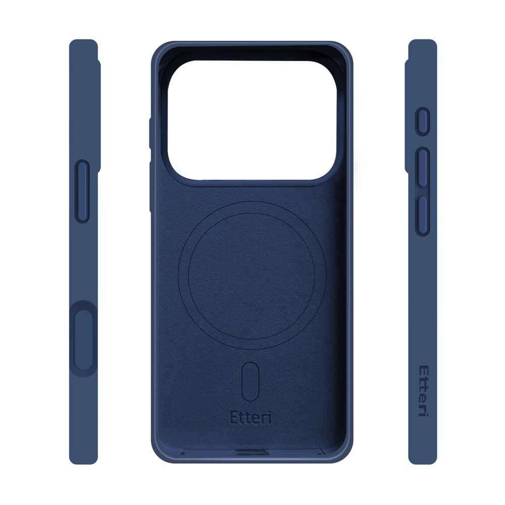 Etteri Silicone MagSafe -suojakotelo iPhone 17/18 Pro Maxille – Tummansininen / Mag-kotelo / Silikonisuojakotelo