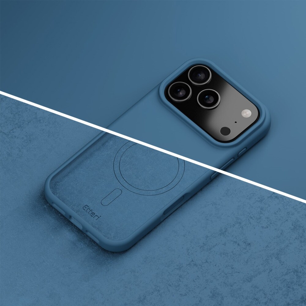 Etteri Silicone MagSafe -suojakotelo iPhone 17/18 Pro Maxille – Tummansininen / Mag-kotelo / Silikonisuojakotelo