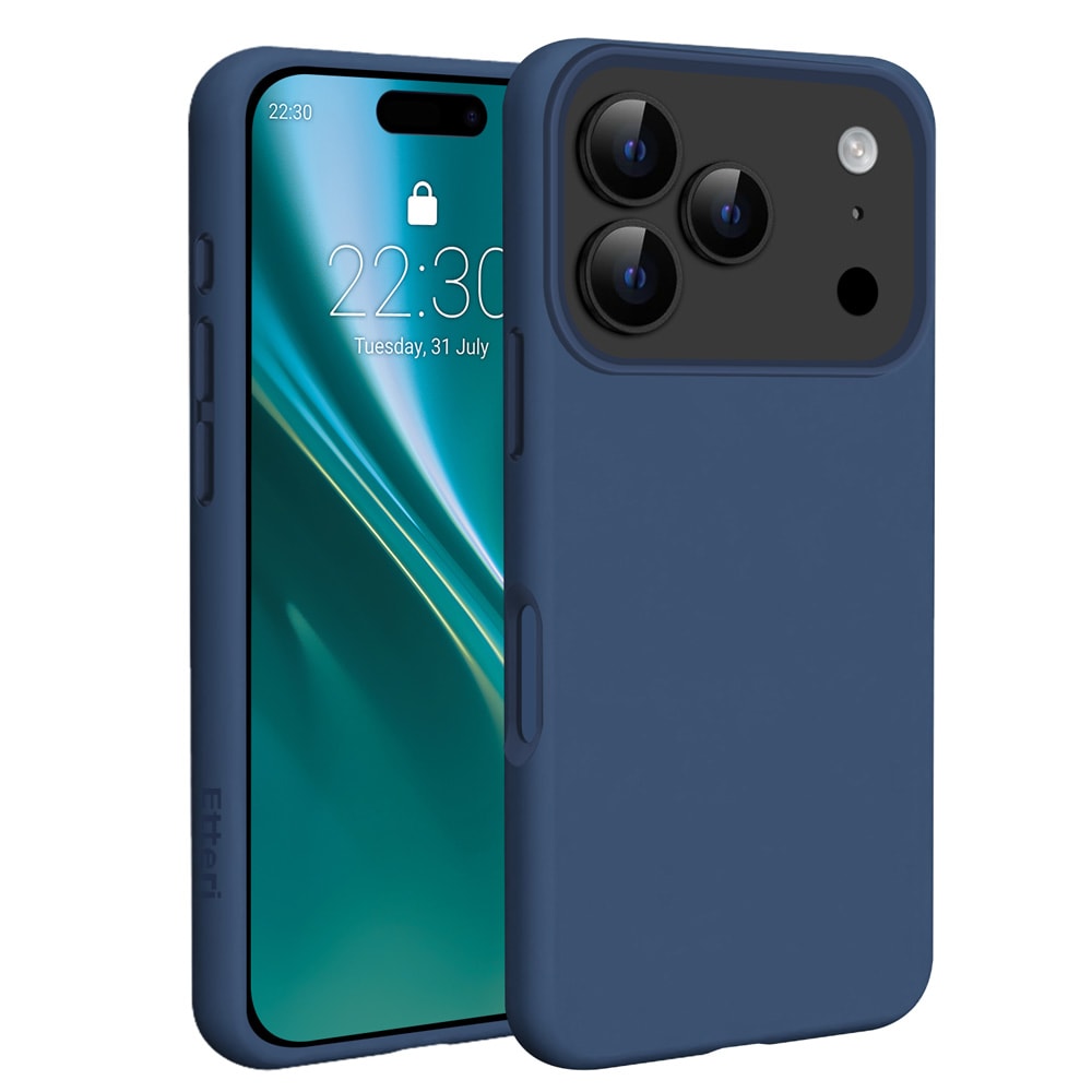 Etteri Silicone MagSafe -suojakotelo iPhone 17/18 Pro Maxille – Tummansininen / Mag-kotelo / Silikonisuojakotelo