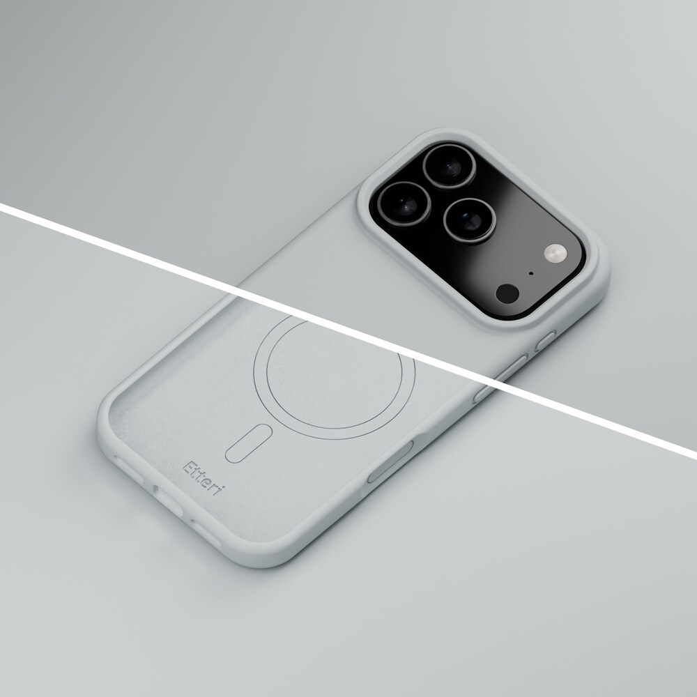 Etteri Silicone MagSafe -suojakotelo iPhone 17/18 Pro Max - Hopea / Mag-kotelo / Silikonisuojakotelo