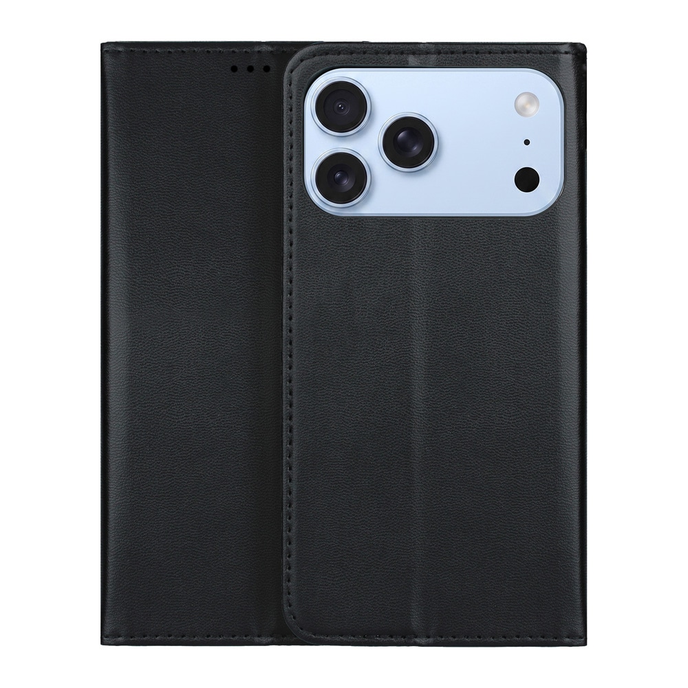Kääntökotelo telineellä iPhone 17 Pro Max / 18 Pro Max - Svart / Lompakkokotelo / Puhelinkotelo