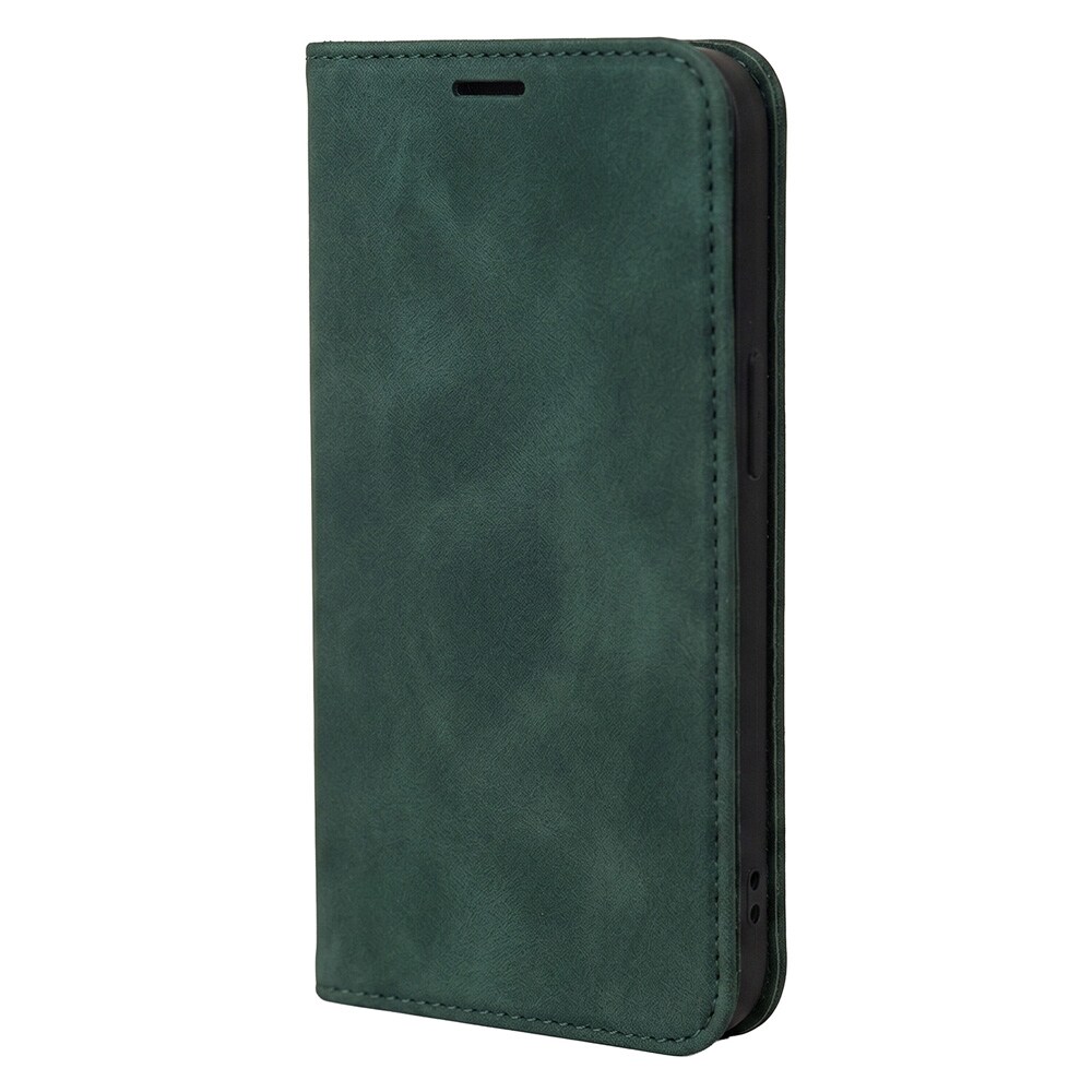 Smart Suede -kotelo iPhone 17/18 Pro Maxille – Vihreä / Lompakkokotelo / Kääntökotelo