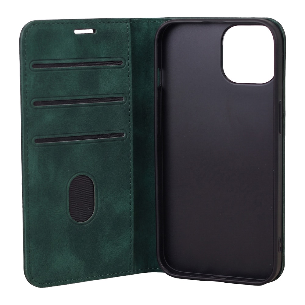 Smart Suede -kotelo iPhone 17/18 Pro Maxille – Vihreä / Lompakkokotelo / Kääntökotelo