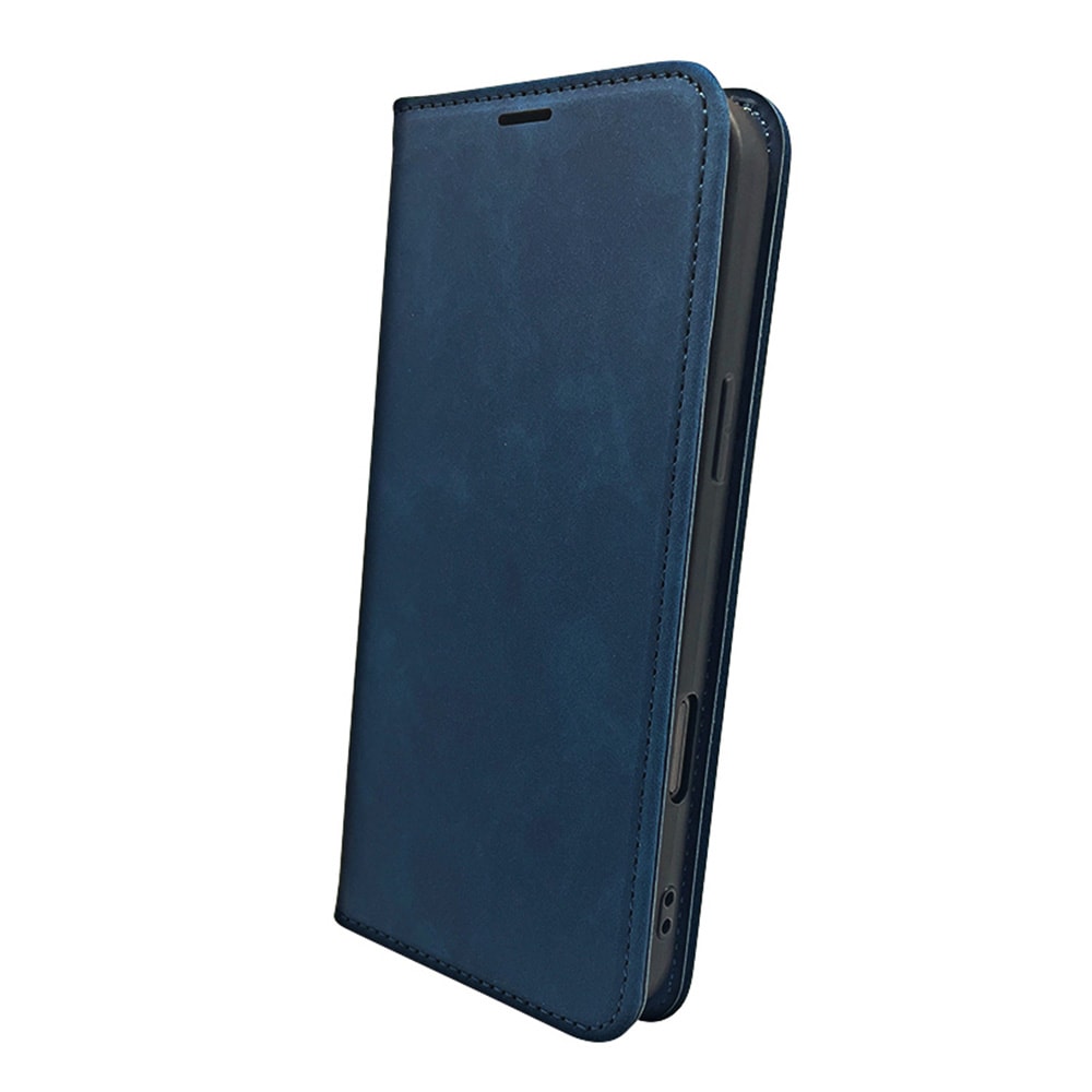 Smart Suede –kotelo iPhone 17–18 Pro Maxille – Sininen – Lompakkokotelo – Taitettava puhelinkotelo