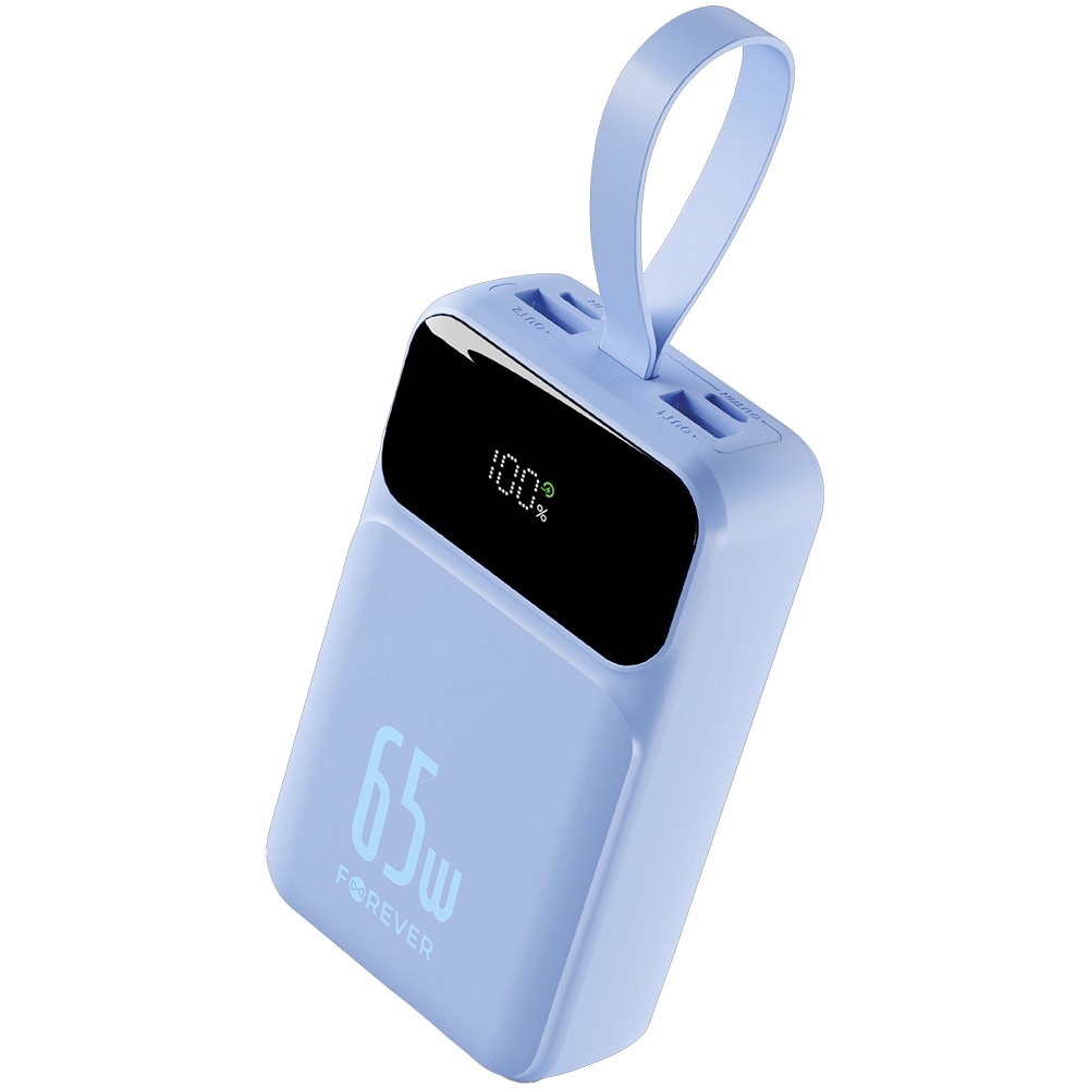 Forever Vibe Powerbank PD QC 65 W 20 000 mAh – Sininen / Kannettavan tietokoneen laturi / Varaparisto