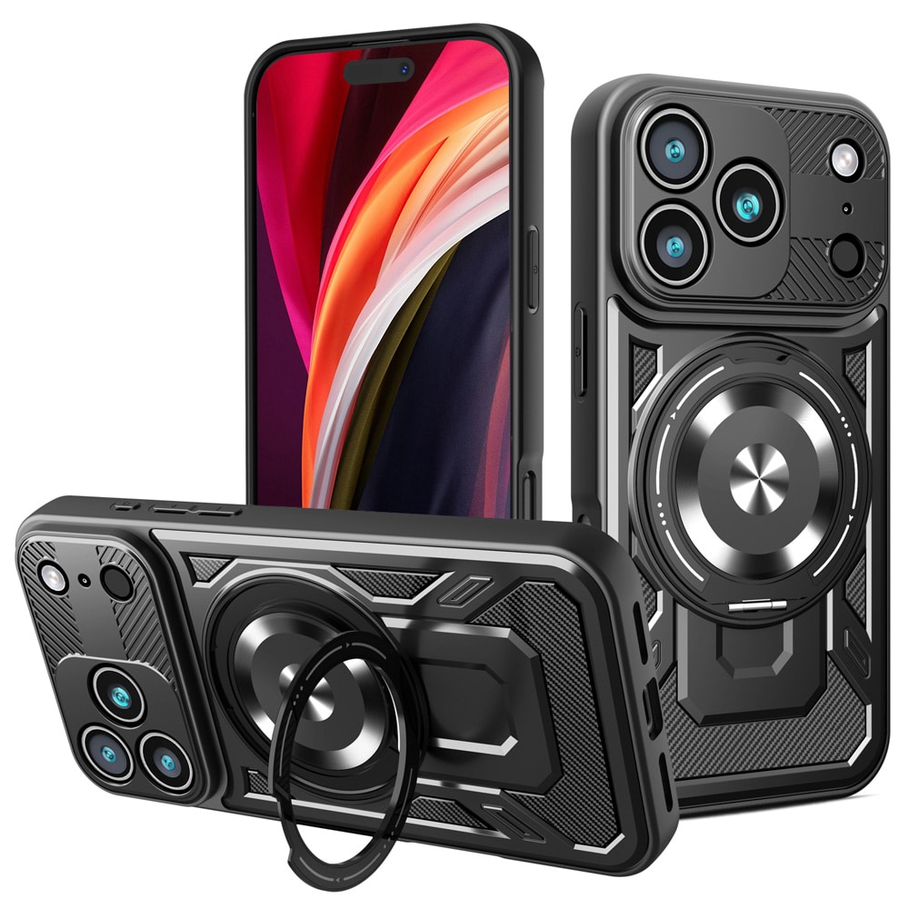 Defender Armor -suojakotelo Magsafe-liitännällä iPhone 17 Pro / 18 Pro - Svart / Puhelinkotelo / Iskusuoja