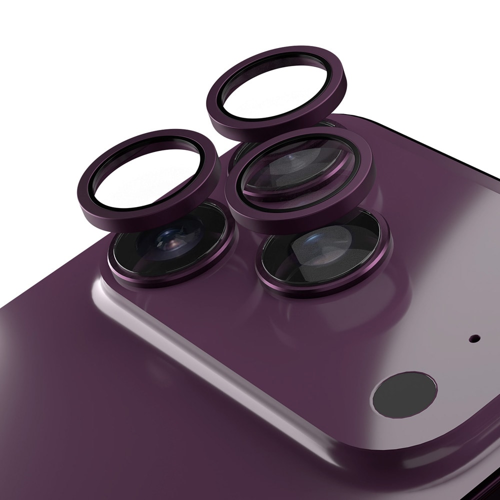 Etteri-kameransuojus iPhone 18 Pro / 18 Pro Max - Tumma kirsikka / Linssinsuojus / 9H-lasi