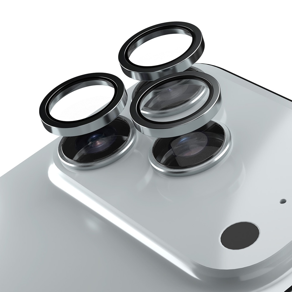 Etteri-kameransuojus iPhone 18 Pro / 18 Pro Max - Hopea / Linssinsuojus / 9H-lasi
