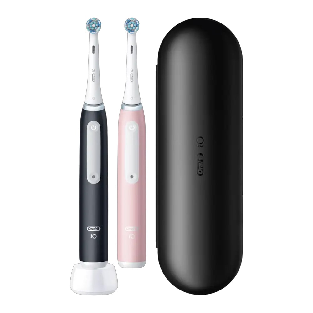 Oral-B iO Series 3 Duo / Sähköhammasharja, 2 kpl: Svart ja vaaleanpunainen / Magneettinen hammasharja