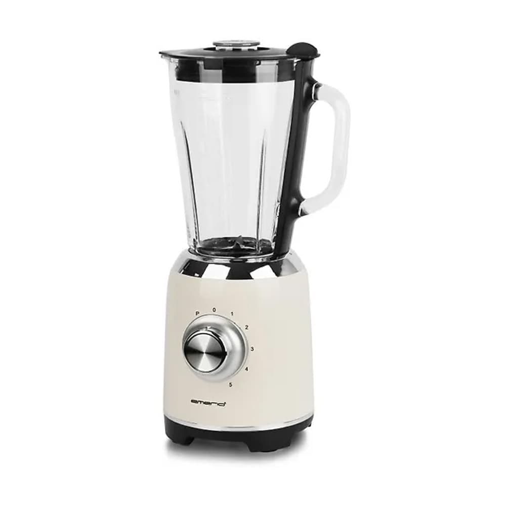 Emerio BL-131620.7 tehosekoitin – 1,75 l lasikannu, 600 W, 5 nopeutta, beige
