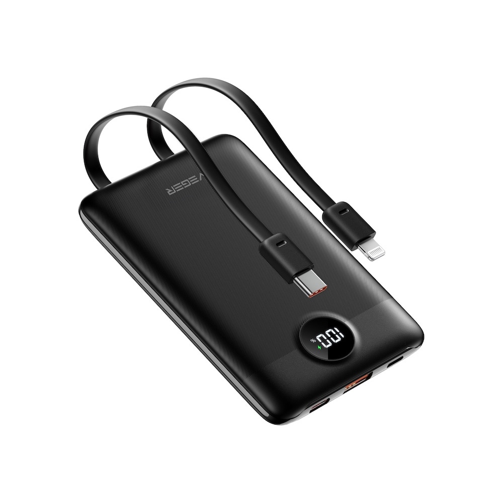 Veger C11 W1170 Powerbank PD QC3 10000mAh 2A 22,5W USB-C – Svart / Nopeasti latautuva varakku