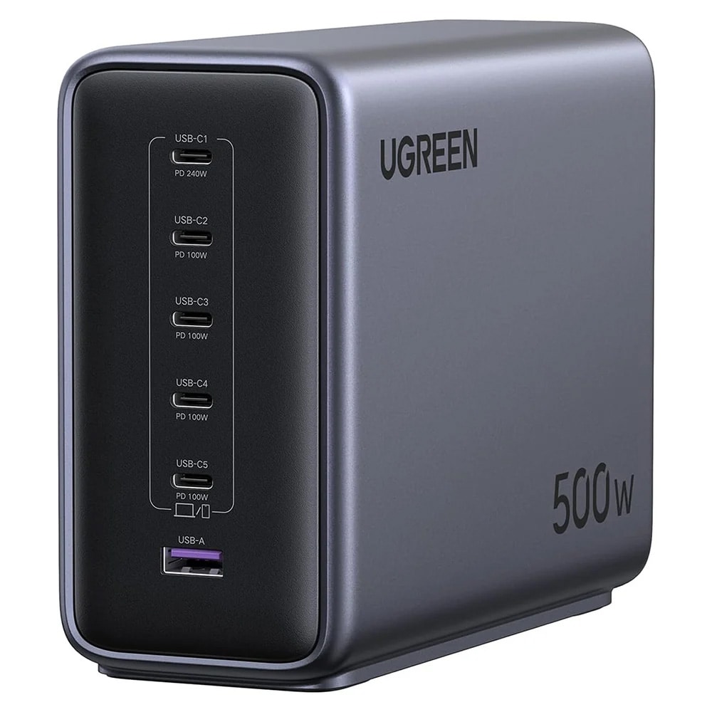 Ugreen Nexode X759 latausasema 500 W / GaN-laturi 5 USB-C-portilla ja USB-A-portilla
