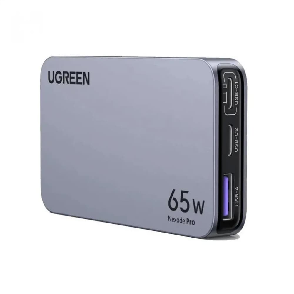 UGREEN Nexode Pro X753 65 W GaN USB-C -laturi – 2× USB-C, USB-A, EU/UK-adapterit