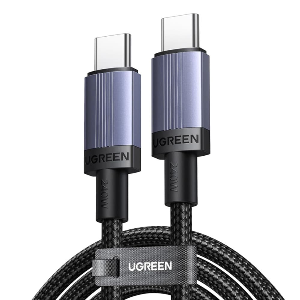 Ugreen L532 USB-C-kaapeli 240 W, 1 m – harmaa / PD 3.1 -latauskaapeli kannettavalle tietokoneelle / USB-C-tietoliikennekaapeli