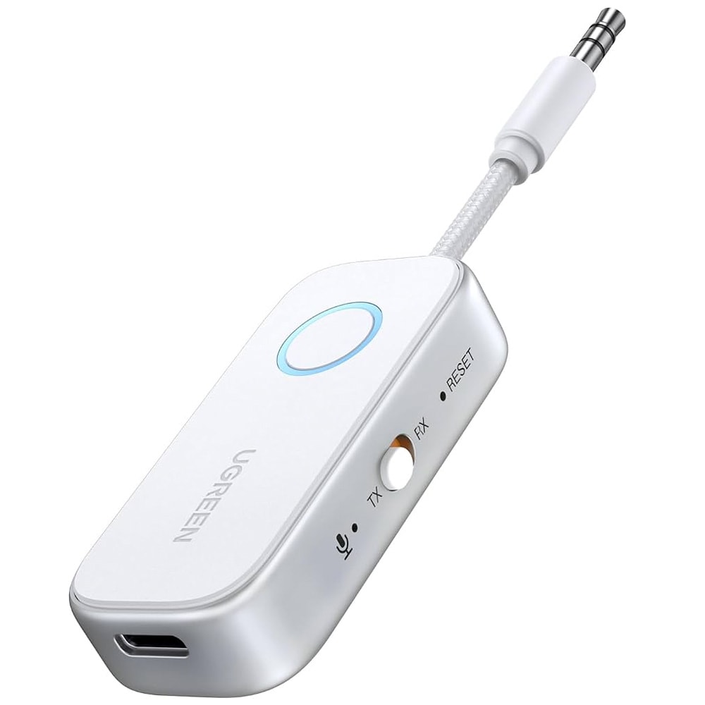 Ugreen CM872 Bluetooth-lähetin ja -vastaanotin – valkoinen – Bluetooth-äänisovitin – langaton AUX-lähetin