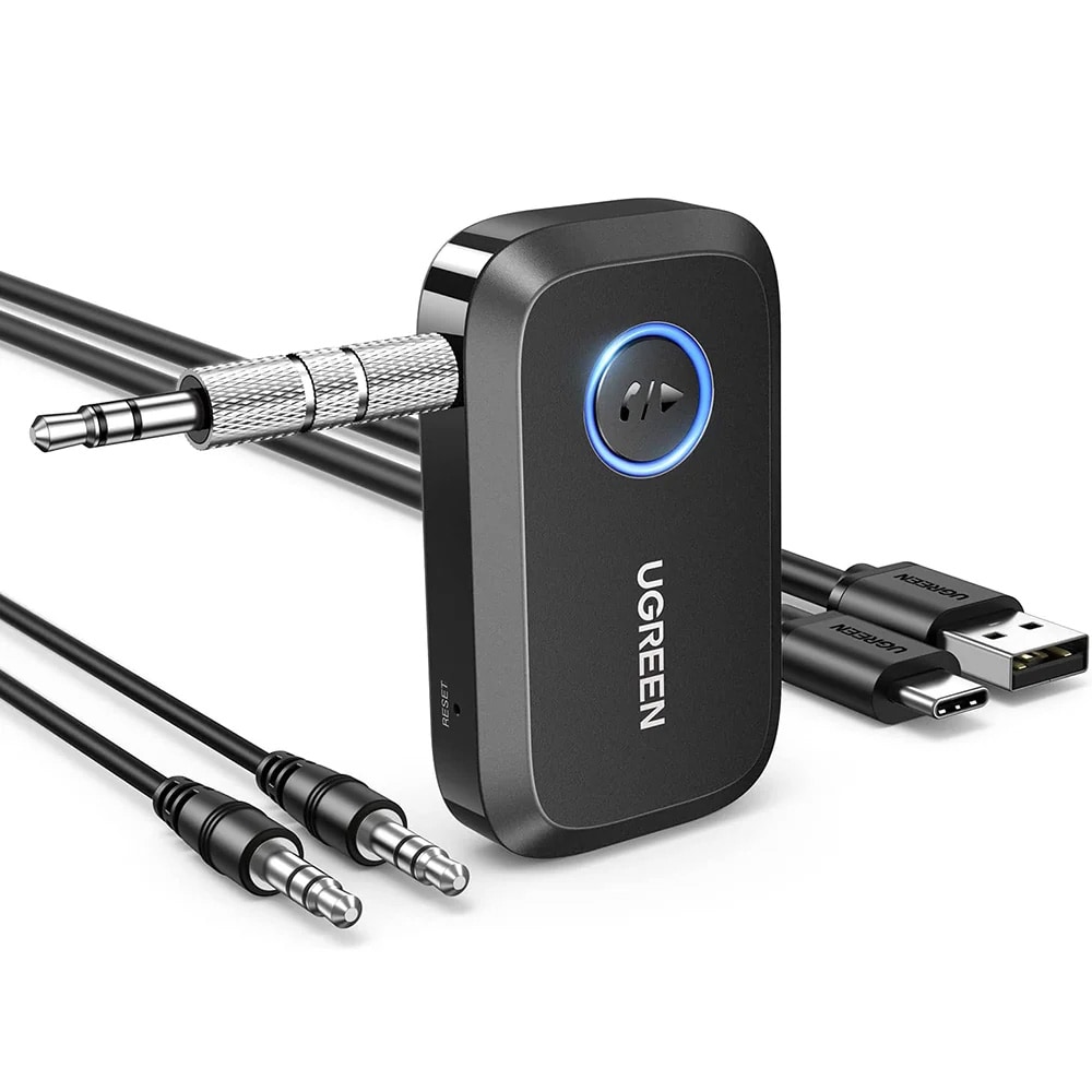 Ugreen CM596 Bluetooth-vastaanotin – Svart / Langaton AUX-vastaanotin / Bluetooth-äänisovitin