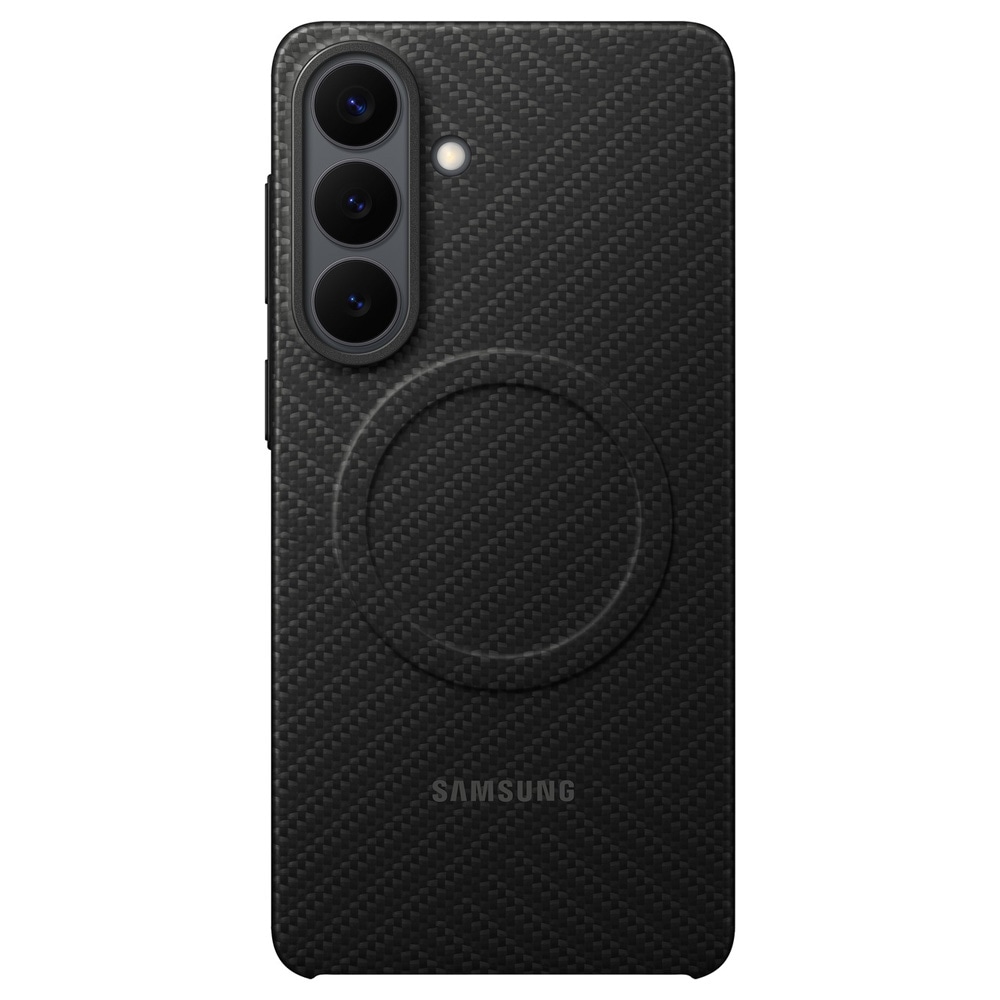 Samsung Galaxy S26+ Carbon Magnet Case -suojakuori – magneettinen aramidikuori, musta