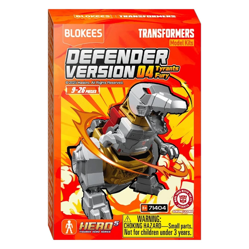 Blokees Transformers Defender Version 04 Tyrants Fury / Rakennettava hahmo 5,5 cm / Liikkuva keräilyhahmo
