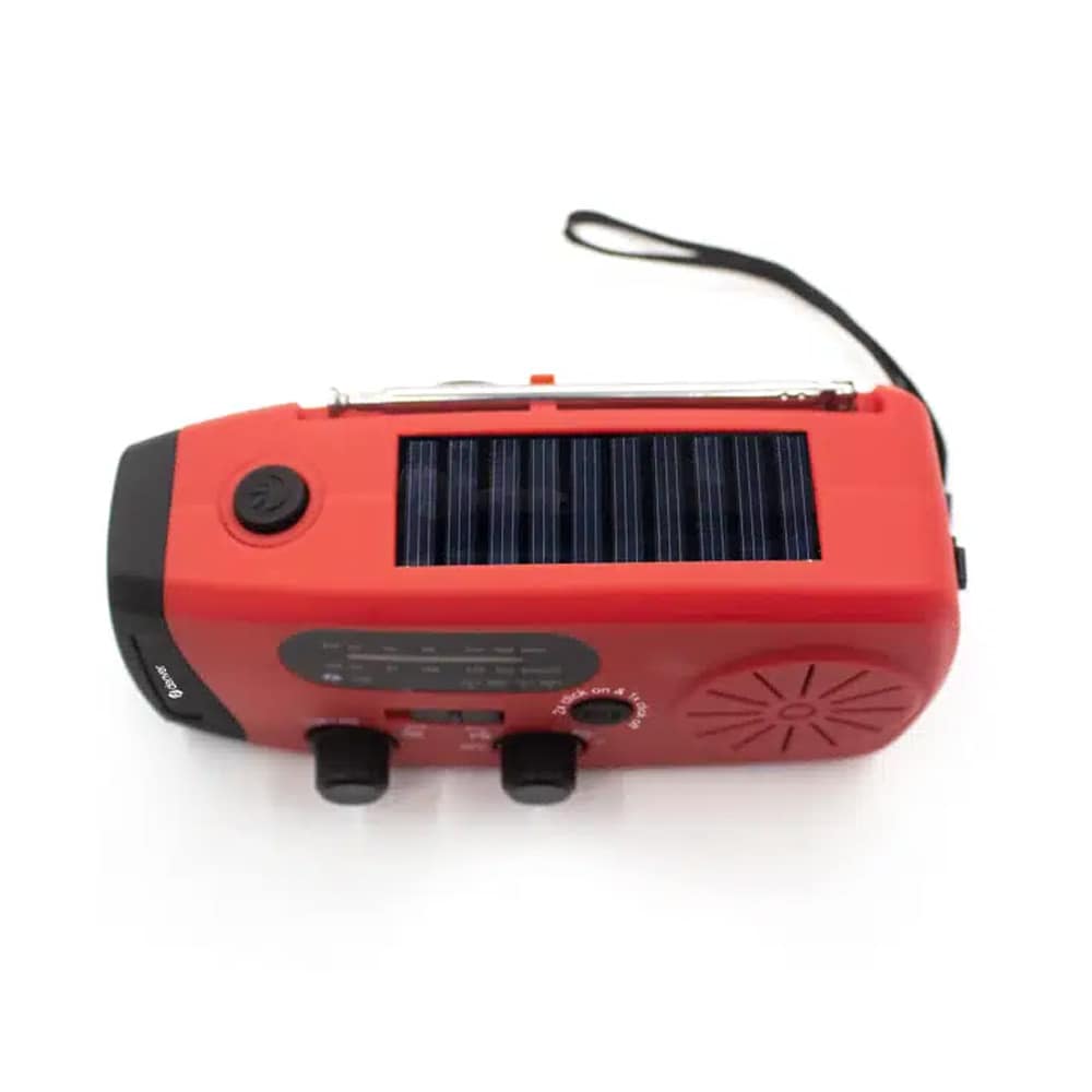 Denver SCR-2007 Käsikäyttöinen radio, jossa aurinkopaneelilataaminen / Hätäradio SOS-toiminnolla / 2000 mAh:n powerbank
