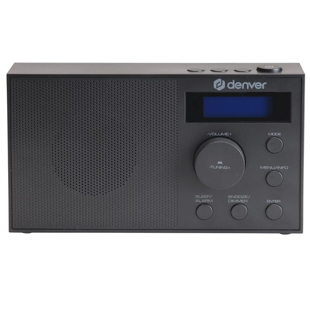 Denver DAB-51B DAB+/FM-radio – Svart / Herätyskello, jossa on kaksi herätystä / DAB-radio, jossa on 40 pikavalintaa