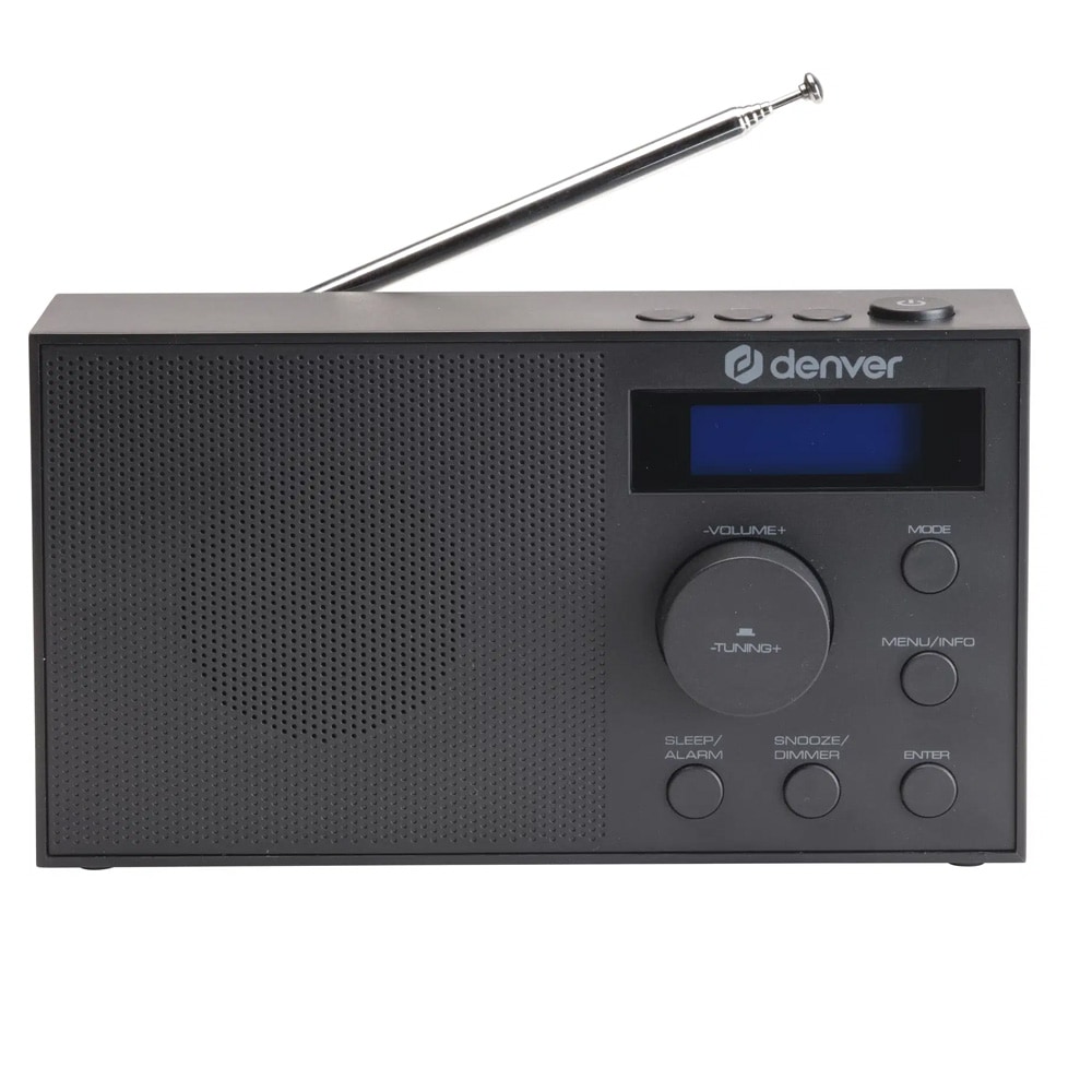 Denver DAB-51B DAB+/FM-radio – Svart / Herätyskello, jossa on kaksi herätystä / DAB-radio, jossa on 40 pikavalintaa