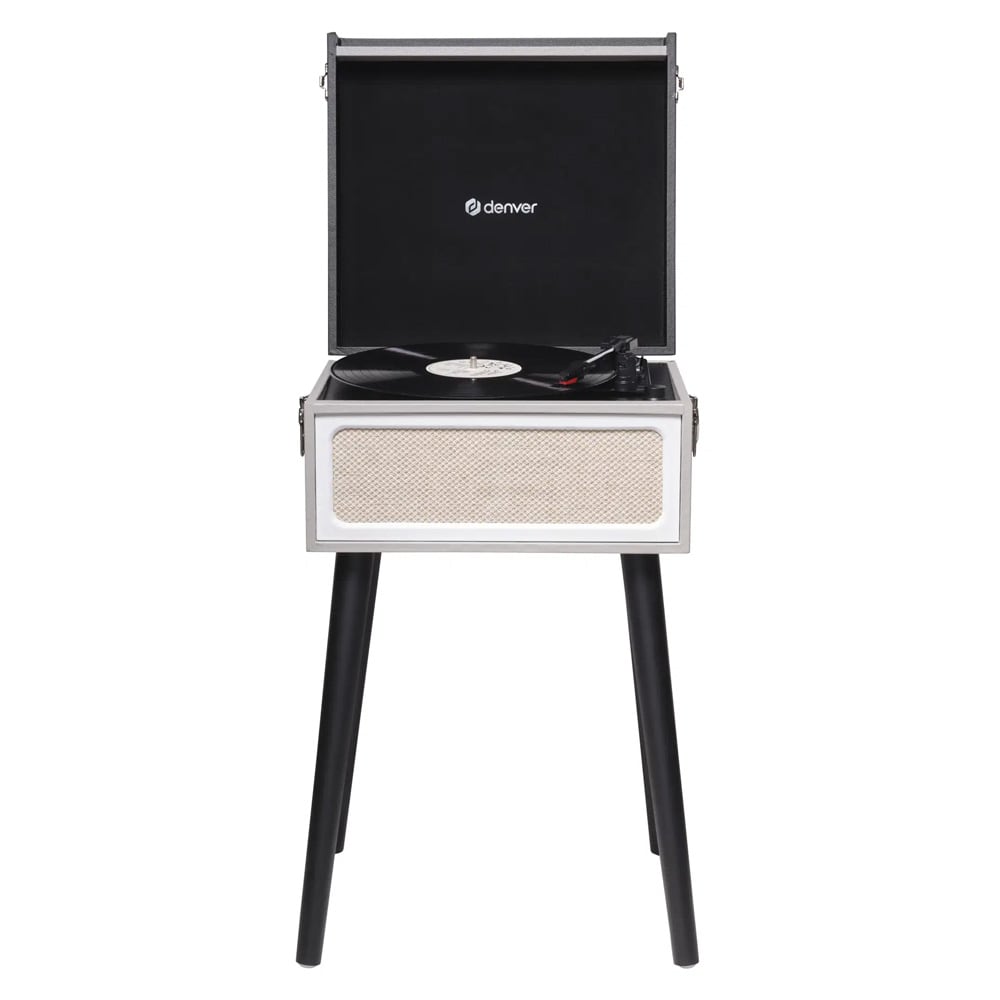 Denver VPR-250 Retro-levysoitin – Bluetooth, FM-radio, USB, MP3 ja sisäänrakennetut kaiuttimet