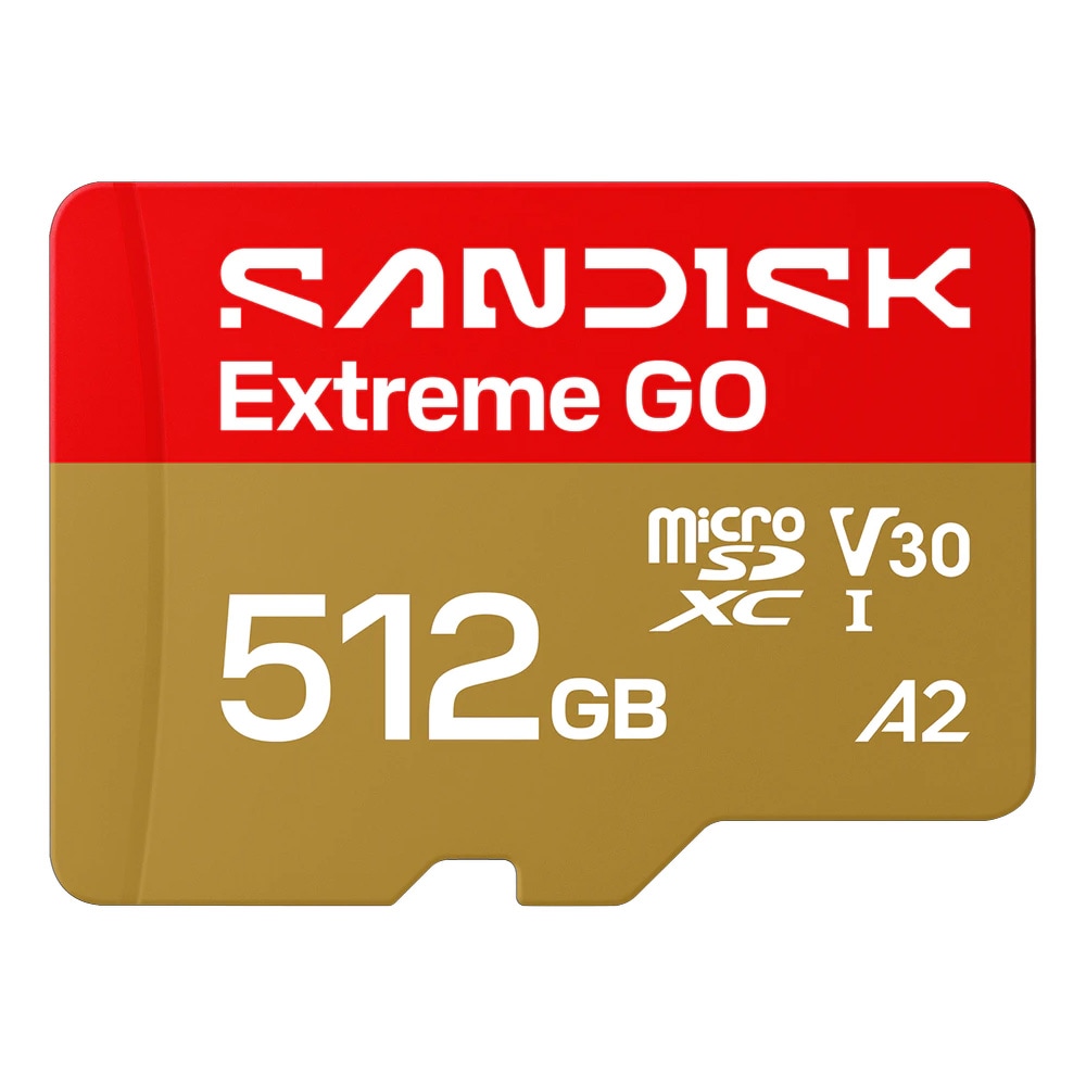 SanDisk Extreme GO microSDXC 512 GB Muistikortti – UHS-I, 240 MB/s, U3, V30, A2