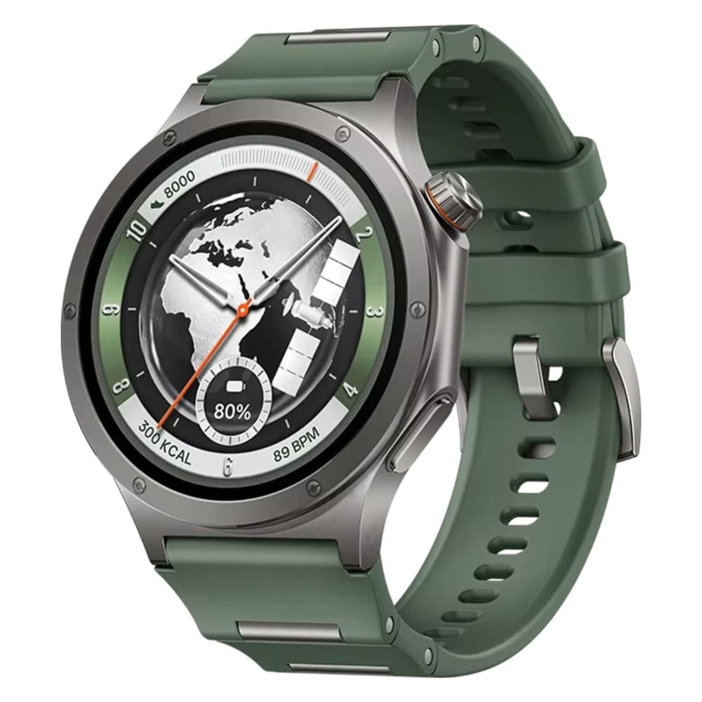 OnePlus Watch 4 älykello – Evergreen Titanium, LTPO OLED, safiirilasi, GPS